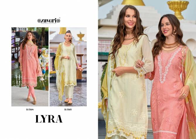 Lyra By Zaveri Organza Embroidery Kurti With Bottom Dupatta Wholesale Price In Surat